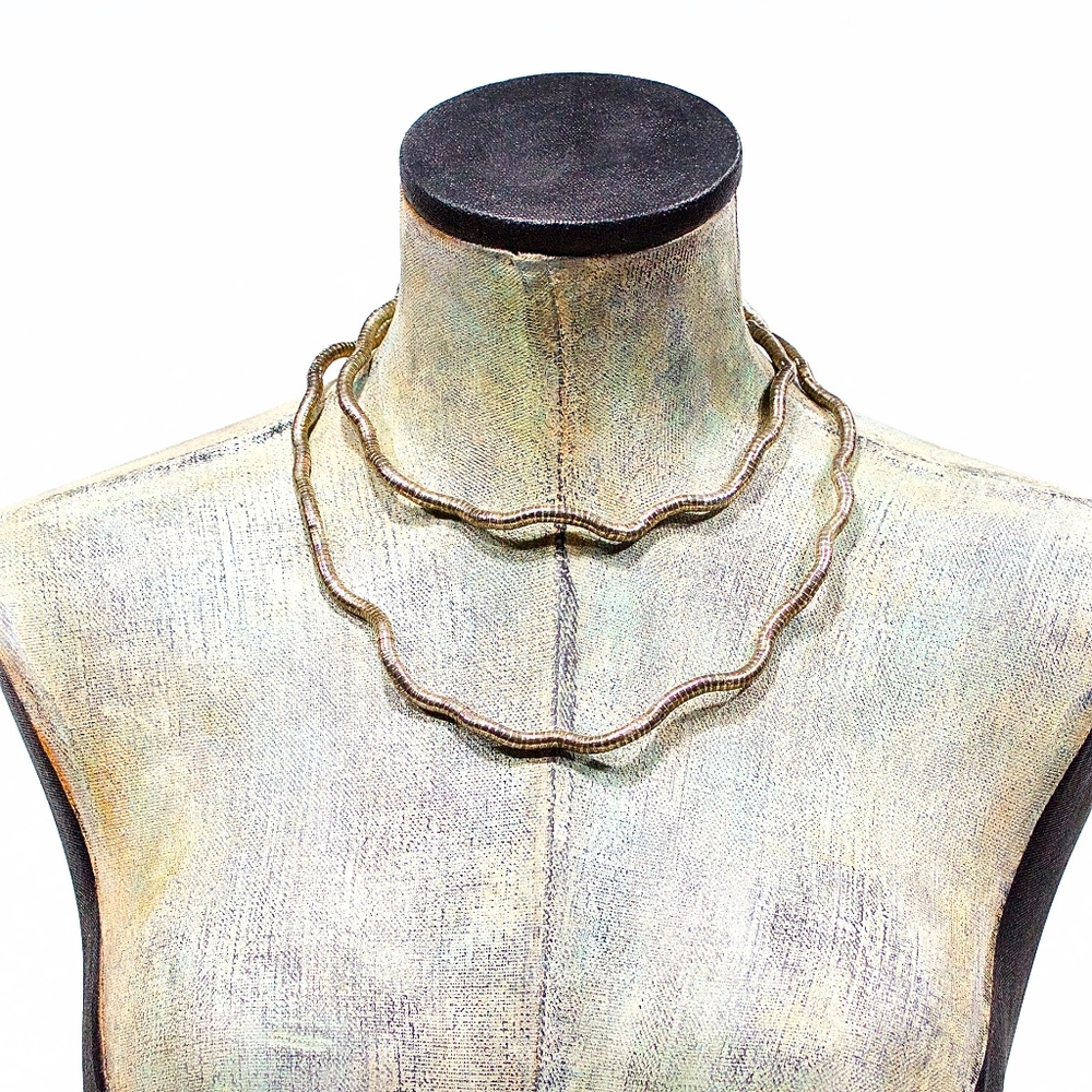 VTG 70's Metal Bendable Articulated Snake Necklace